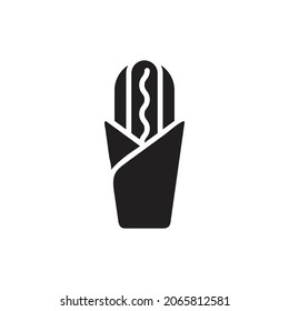 Hotdog Filled Icon Vector Illustration
