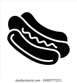 hotdog in flat design style