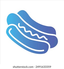 hotdog en estilo de diseño plano