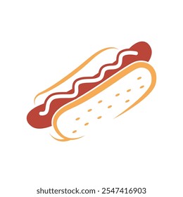 Hotdog-Lebensmittel-Symbol, Logo-Design-Vorlage