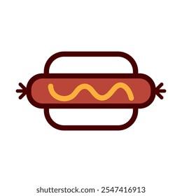 Hotdog food icon logo design template