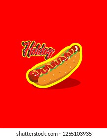 hotdog food logo