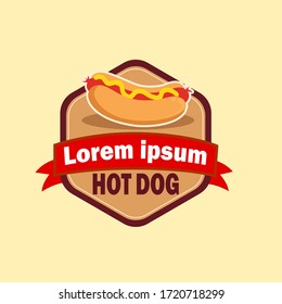 Hotdog Food Logo In Vector