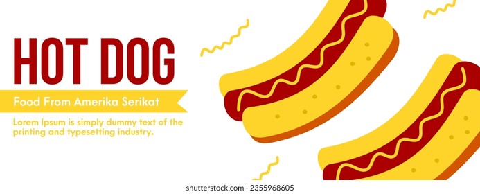 hotdog food poster with copy space for restaurant promotion