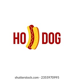 hotdog food poster with copy space for restaurant promotion