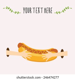 Hotdog greeting card