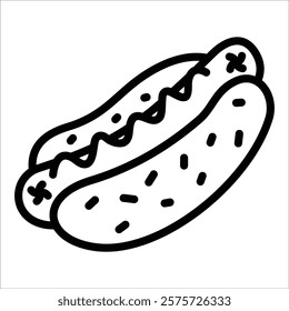 Hotdog Icon Element For Design