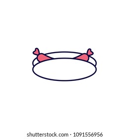 hotdog icon. Element of simple colored web icon for mobile concept and web apps. Isolated hotdog icon can be used for web and mobile. Premium icon on white background