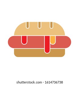 hot-dog icon. flat illustration of hot-dog vector icon. hot-dog sign symbol