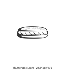 Hotdog Icon flat vector design