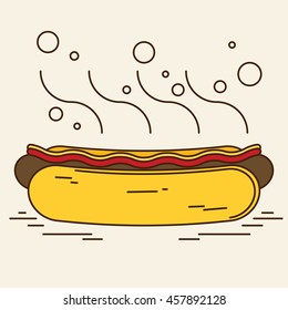 Hotdog icon great for any use. Vector EPS10.