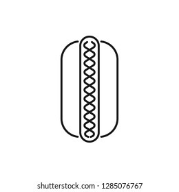 Hotdog icon isolated on white background. Vector illustration