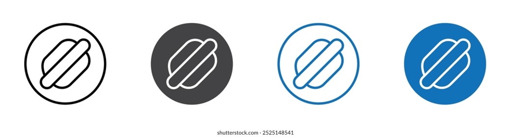 Hotdog icon Isolated on white background vector set