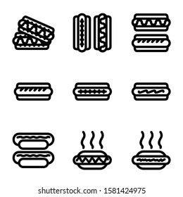 hotdog icon isolated sign symbol vector illustration - Collection of high quality black style vector icons
