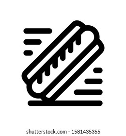 hotdog icon isolated sign symbol vector illustration - high quality black style vector icons
