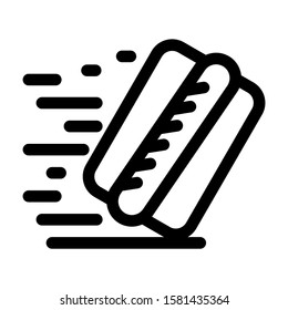 hotdog icon isolated sign symbol vector illustration - high quality black style vector icons
