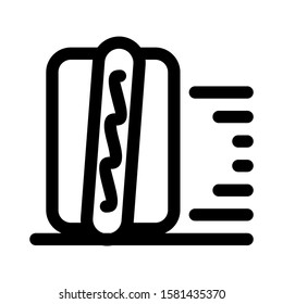 hotdog icon isolated sign symbol vector illustration - high quality black style vector icons
