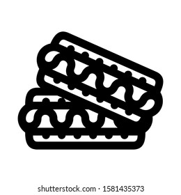 hotdog icon isolated sign symbol vector illustration - high quality black style vector icons
