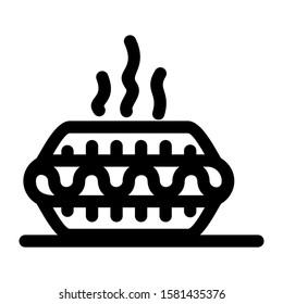 hotdog icon isolated sign symbol vector illustration - high quality black style vector icons
