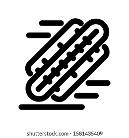 hotdog icon isolated sign symbol vector illustration - high quality black style vector icons
