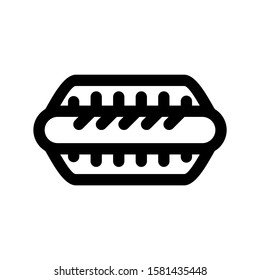 hotdog icon isolated sign symbol vector illustration - high quality black style vector icons
