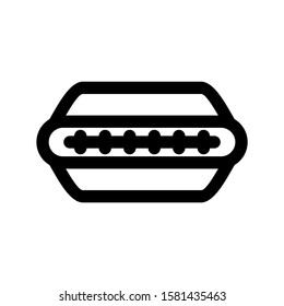hotdog icon isolated sign symbol vector illustration - high quality black style vector icons
