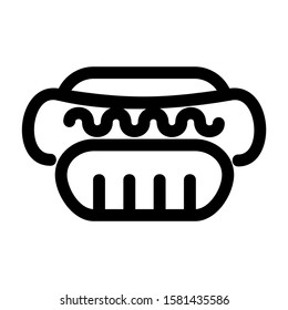 hotdog icon isolated sign symbol vector illustration - high quality black style vector icons

