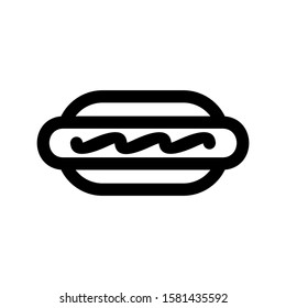 hotdog icon isolated sign symbol vector illustration - high quality black style vector icons
