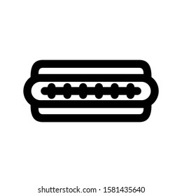 hotdog icon isolated sign symbol vector illustration - high quality black style vector icons

