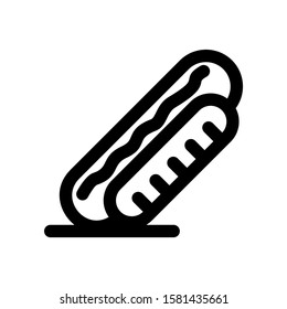 hotdog icon isolated sign symbol vector illustration - high quality black style vector icons
