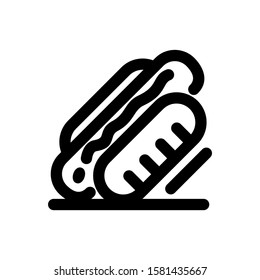 hotdog icon isolated sign symbol vector illustration - high quality black style vector icons
