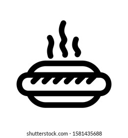 hotdog icon isolated sign symbol vector illustration - high quality black style vector icons
