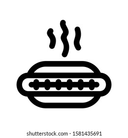 hotdog icon isolated sign symbol vector illustration - high quality black style vector icons
