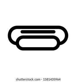 hotdog icon isolated sign symbol vector illustration - high quality black style vector icons
