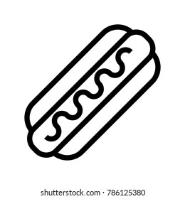 Hotdog icon with ketchup