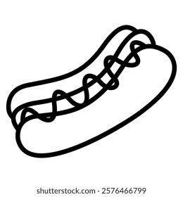 Hotdog icon in line style