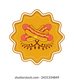 plantilla de vector de diseño de logotipo de icono de hotdog 