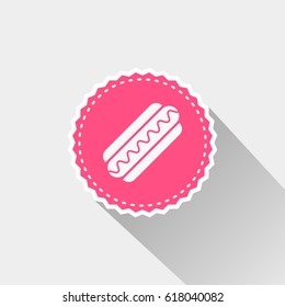 hotdog icon with long shadow