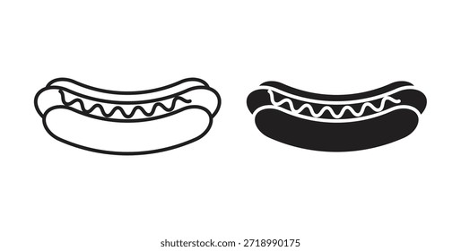 Hotdog icon for mobile app, editable designs