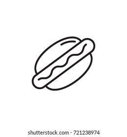 hotdog icon on the white background