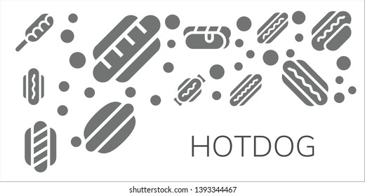 hotdog icon set. 11 filled hotdog icons.  Collection Of - Hot dog, Hotdog
