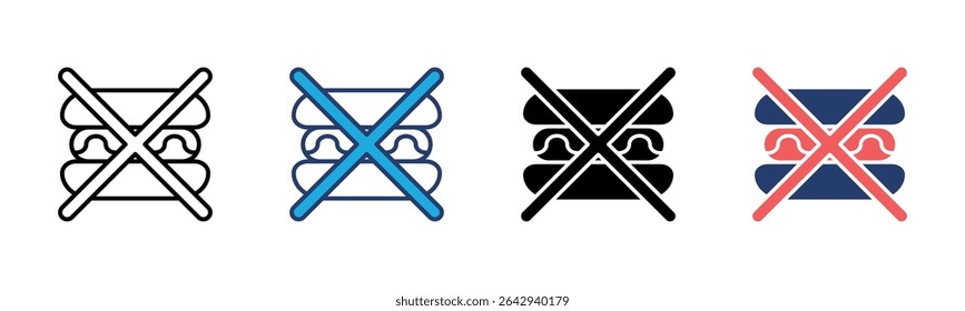 Hotdog icon sheet multiple style collection
