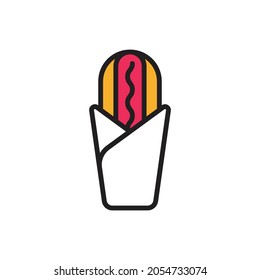 Hotdog Icon Simple Vector Illustration