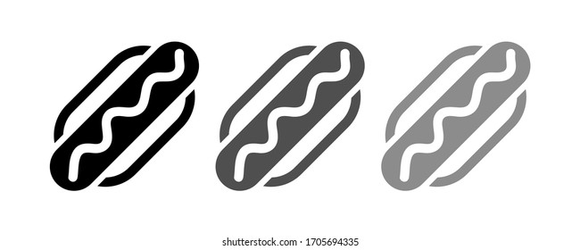 hotdog icon stock vector illustration flat design.