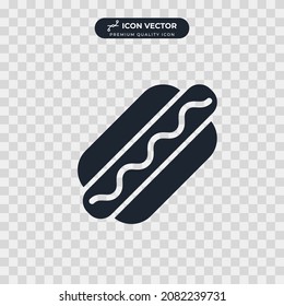 hotdog icon symbol template for graphic and web design collection logo vector illustration