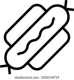 hotdog icon. Thin linear style design isolated on white background
