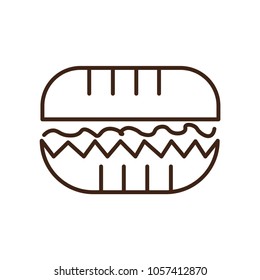 hotdog icon vector