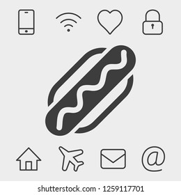 hotdog icon vector