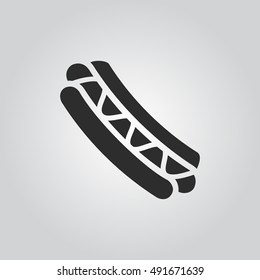 Hotdog icon vector
