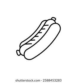 hotdog icon vector design outline style